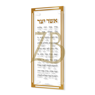 Classic Asher Yatzar - Artscroll Translated /Interlinear Gold - FELDART