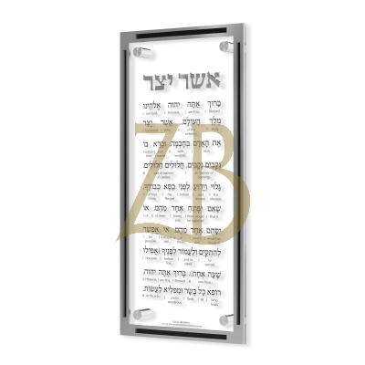 Classic Asher Yatzar - Artscroll Translated /Interlinear Silver - FELDART