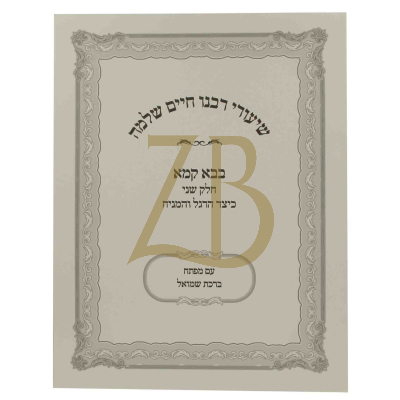 שיעורי רבנו חיים שלמה - בבא קמא חלק ב כיצד הרגל והמניח - כ"ר