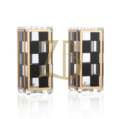 Salt Shaker - Lucite - Onyx Checkered - Waterdale