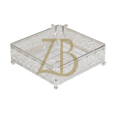 Flat Napkin Holder - Silver Plated