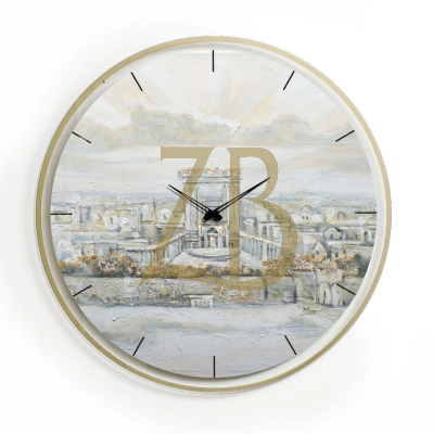 Painted By Yonatan: Beis Hamikdash Wall Clock - Waterdale