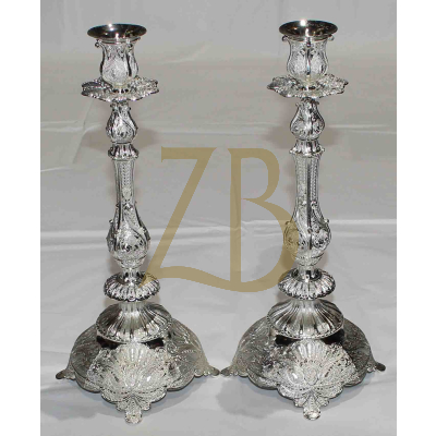 Candlestick - Silver Plated - Filigree - 13"