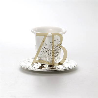 Kiddush Cup With Plate - Silver Plated - #X3060
