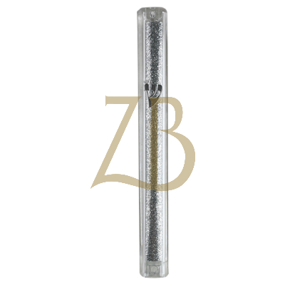 Lucite Mezuzah 12 cm - With Silver Stones