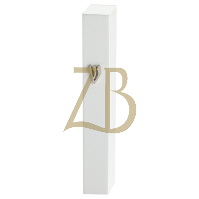 Sparkle white mezuzah 12 cm W/metal shin