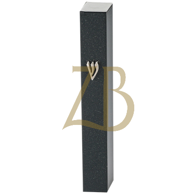 Sparkle Gray mezuzah 12 Cm w/metal shin