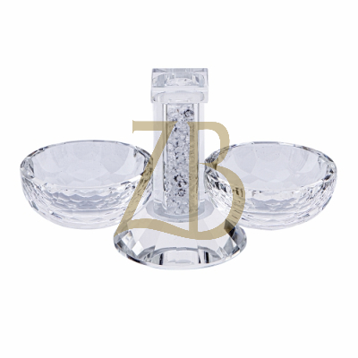Salt and Peper Holder - crystal W/Stones