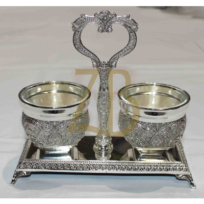 Salt & Pepper Holder - Silver Plated