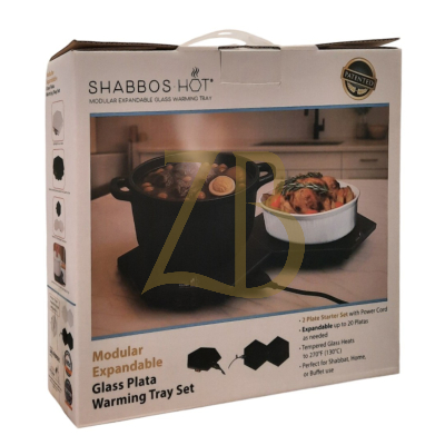 Shabbos-Hot Expandable Glass warming tray 2 platas